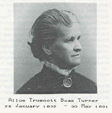 Alice Truscott Boaz (1833 - 1891) Profile